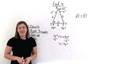 How Do You Find Missing Angles in an Isosceles Triangle Using Right Triangles?