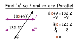 How Do You Find a Value for x that Makes Two Lines Parallel?