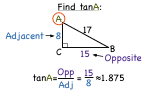 How Do You Find the Tangent of an Angle in a Right Triangle?