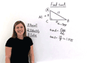 How Do You Find the Tangent of an Angle in a Right Triangle?