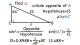 How Do You Find a Missing Side of a Right Triangle Using Sine?