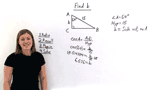 How Do You Find a Missing Side of a Right Triangle Using Cosine?