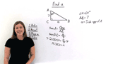 How Do You Find a Missing Side of a Right Triangle Using Tangent?