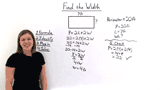 How Do You Find the Width of a Rectangle if You Know its Length and Perimeter?
