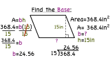 How Do You Find the Base of a Parallelogram if You Know the Area and Height?