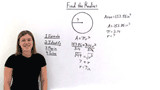 How Do You Find the Radius of a Circle if You Know the Area?
