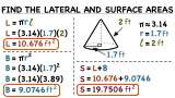 How Do You Find the Lateral and Surface Areas of a Cone?
